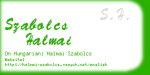 szabolcs halmai business card